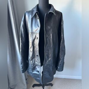 Black leather jacket